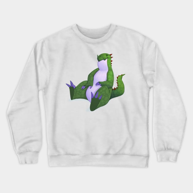 Green dinosaur Crewneck Sweatshirt by PaulaBS